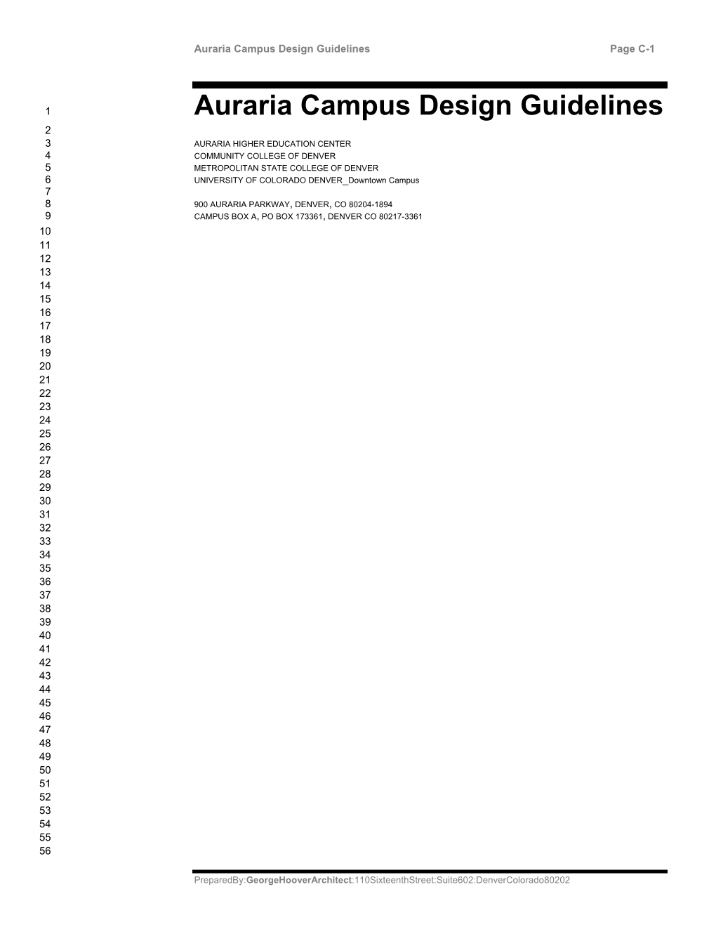 Campus Design Guidelines Page C-1