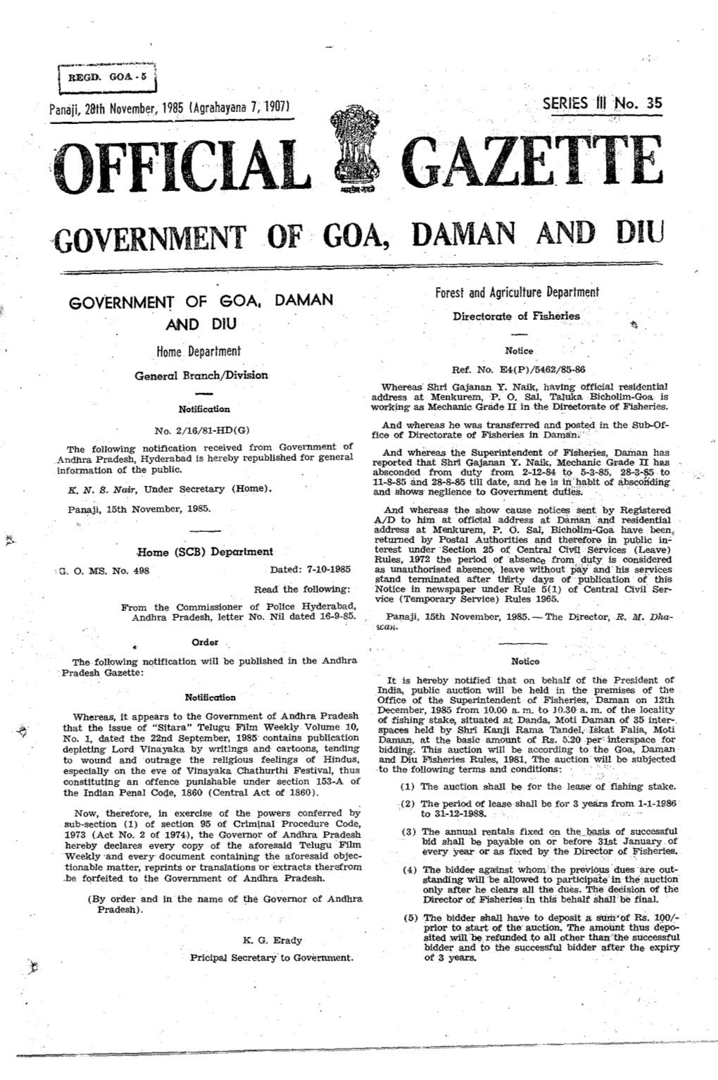 Official Gazette ·Governmentof