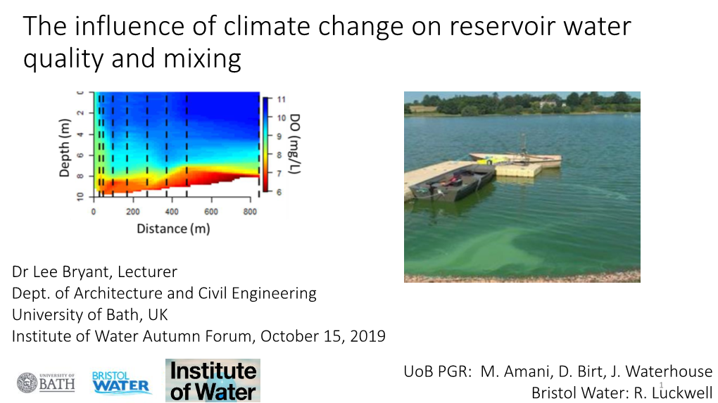 The Influence of Climate Change on Reservoir Water Quality and Mixing