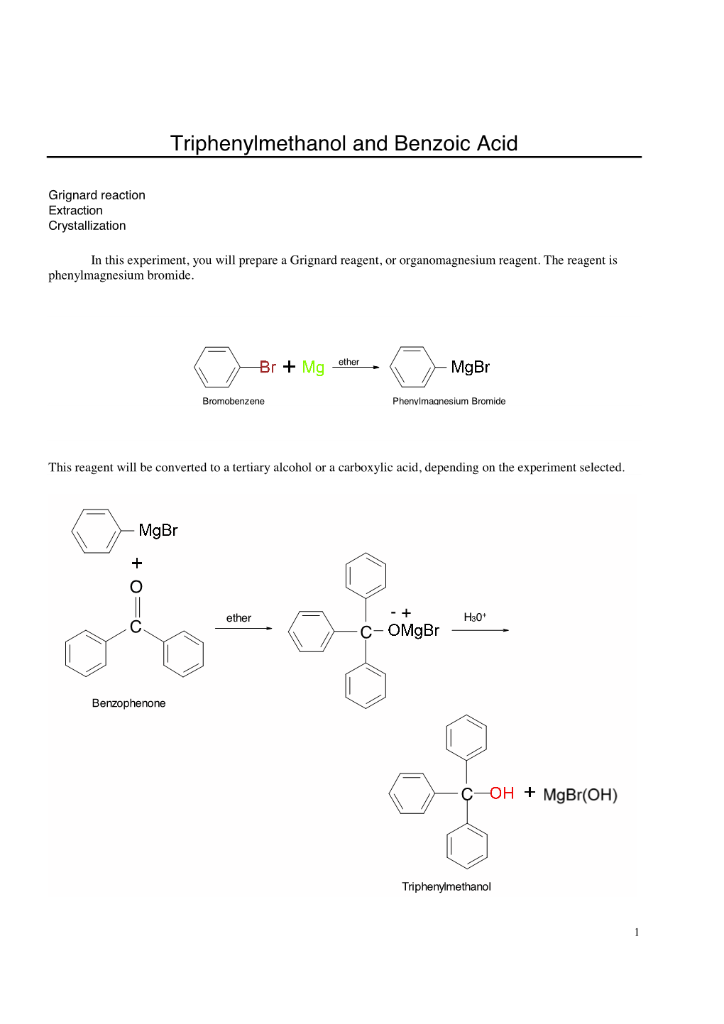 Ezp 36 Triphenylmethanol and Benzoic Acid-2
