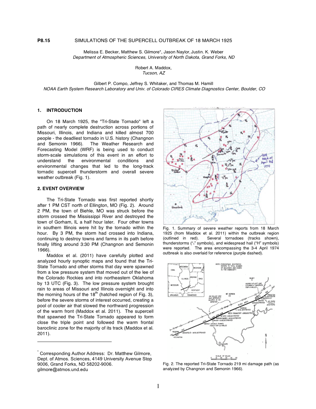 P8.15 Simulations of the Supercell Outbreak of 18 March 1925