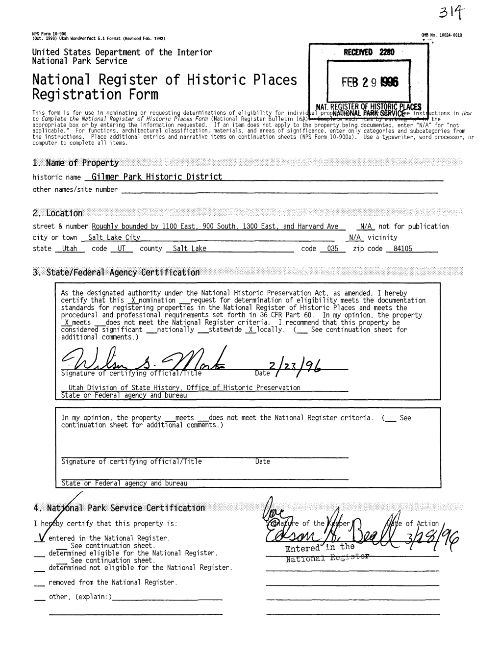 National Register of Historic Places Registration Form