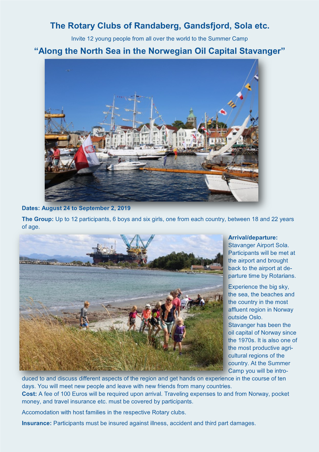 The Rotary Clubs of Randaberg, Gandsfjord, Sola Etc. “Along The
