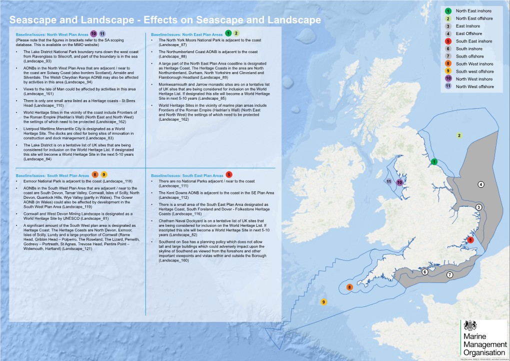 Effects on Seascape and Landscape 2 North East Offshore 3 East Inshore