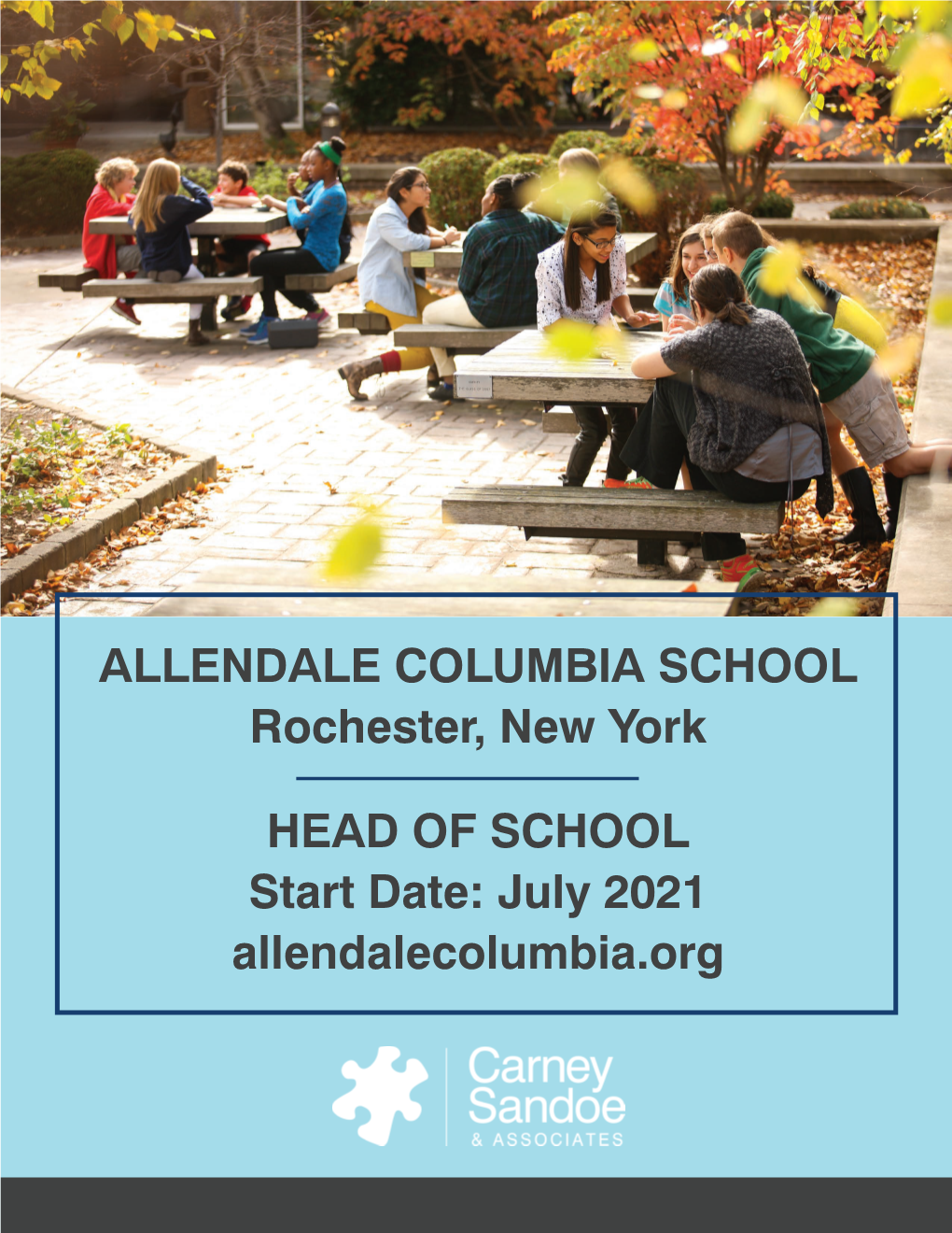 ALLENDALE COLUMBIA SCHOOL Rochester, New York HEAD OF