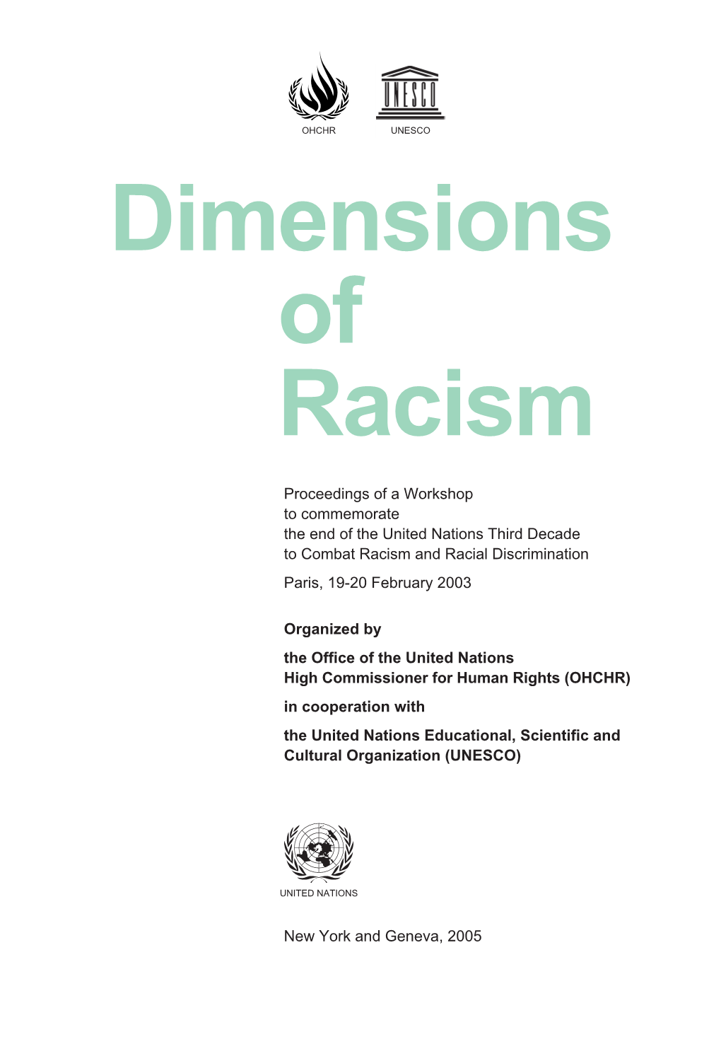 Dimensions of Racism