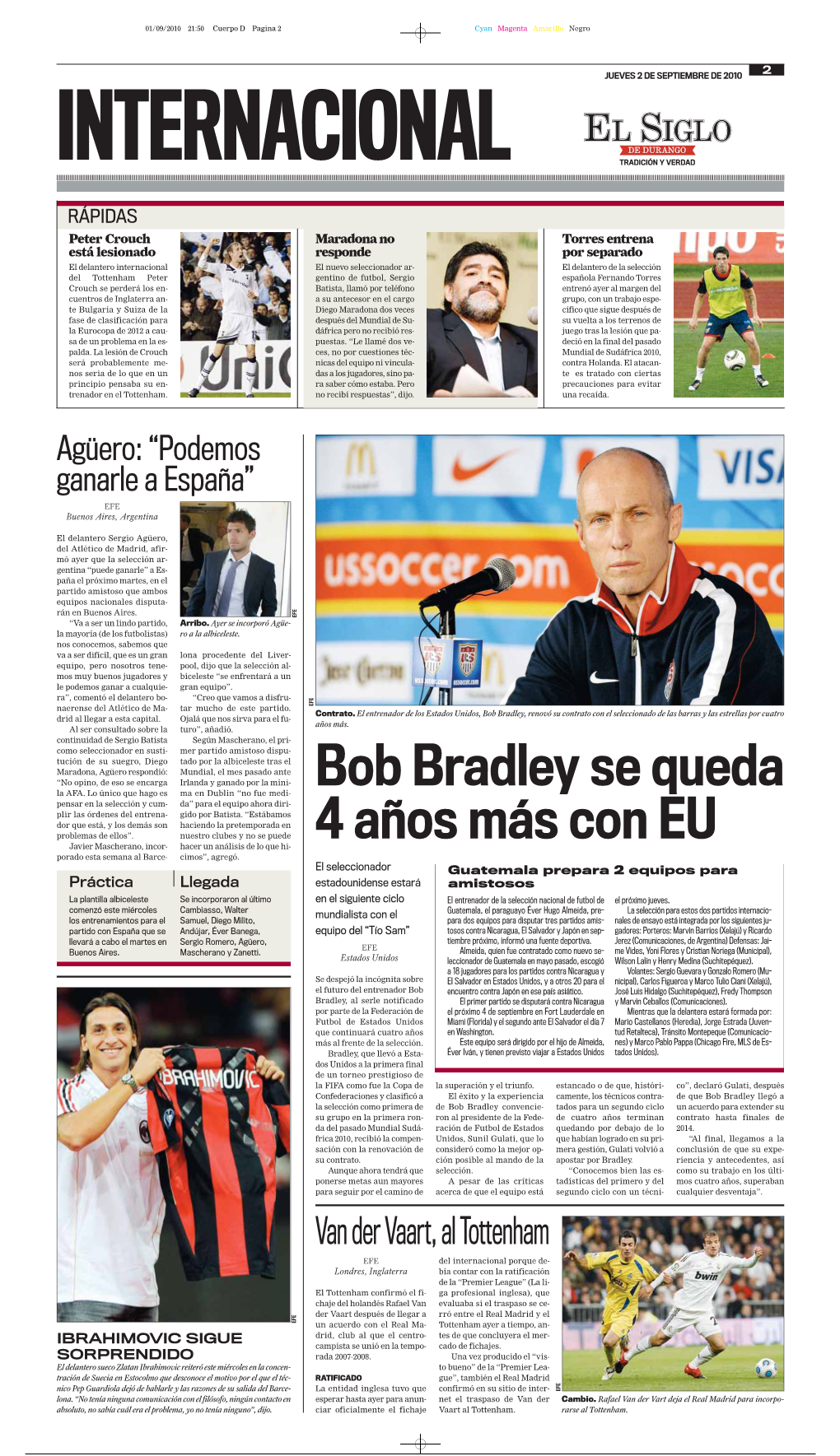 Bob Bradley Se Queda 4 Años Más Con EU