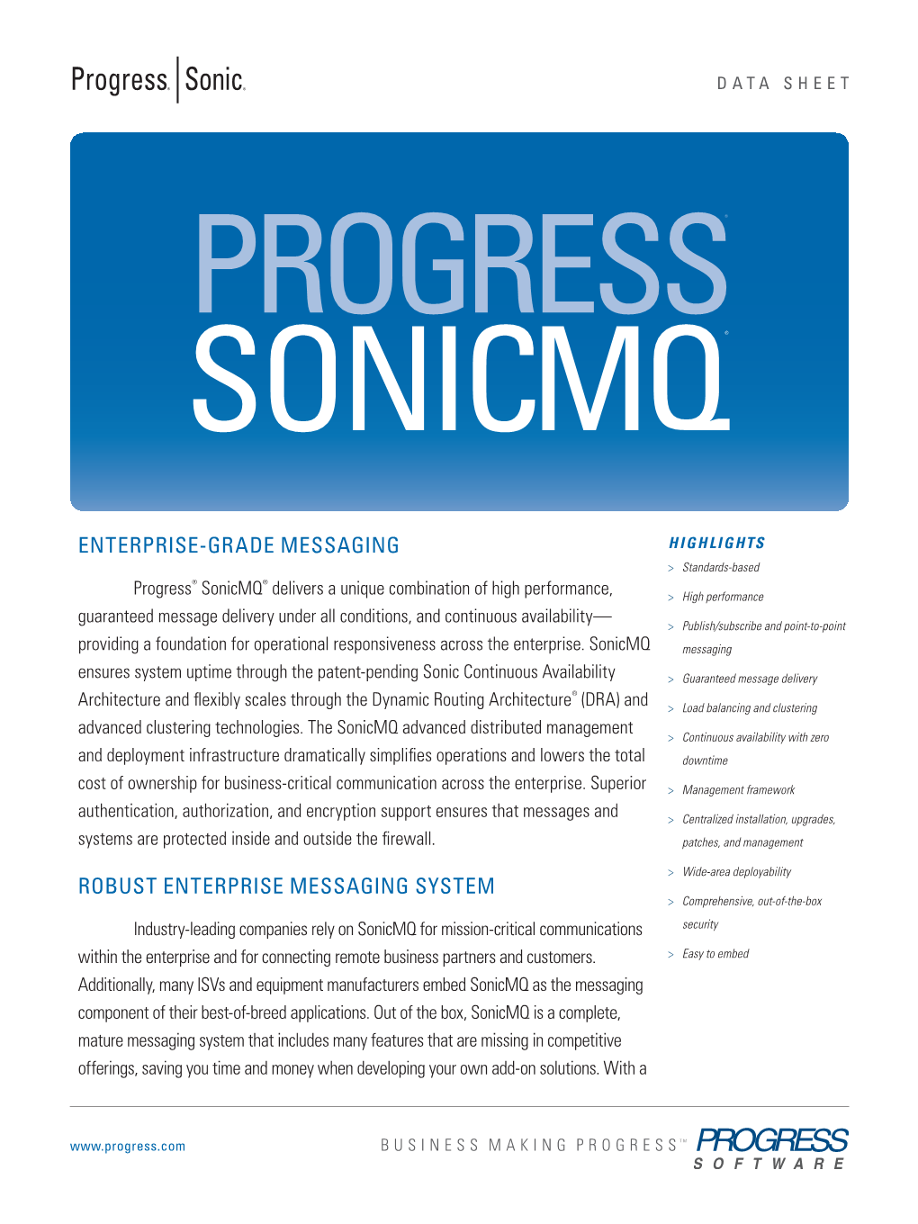 Progress Actional Progress Sonic Progress Apama