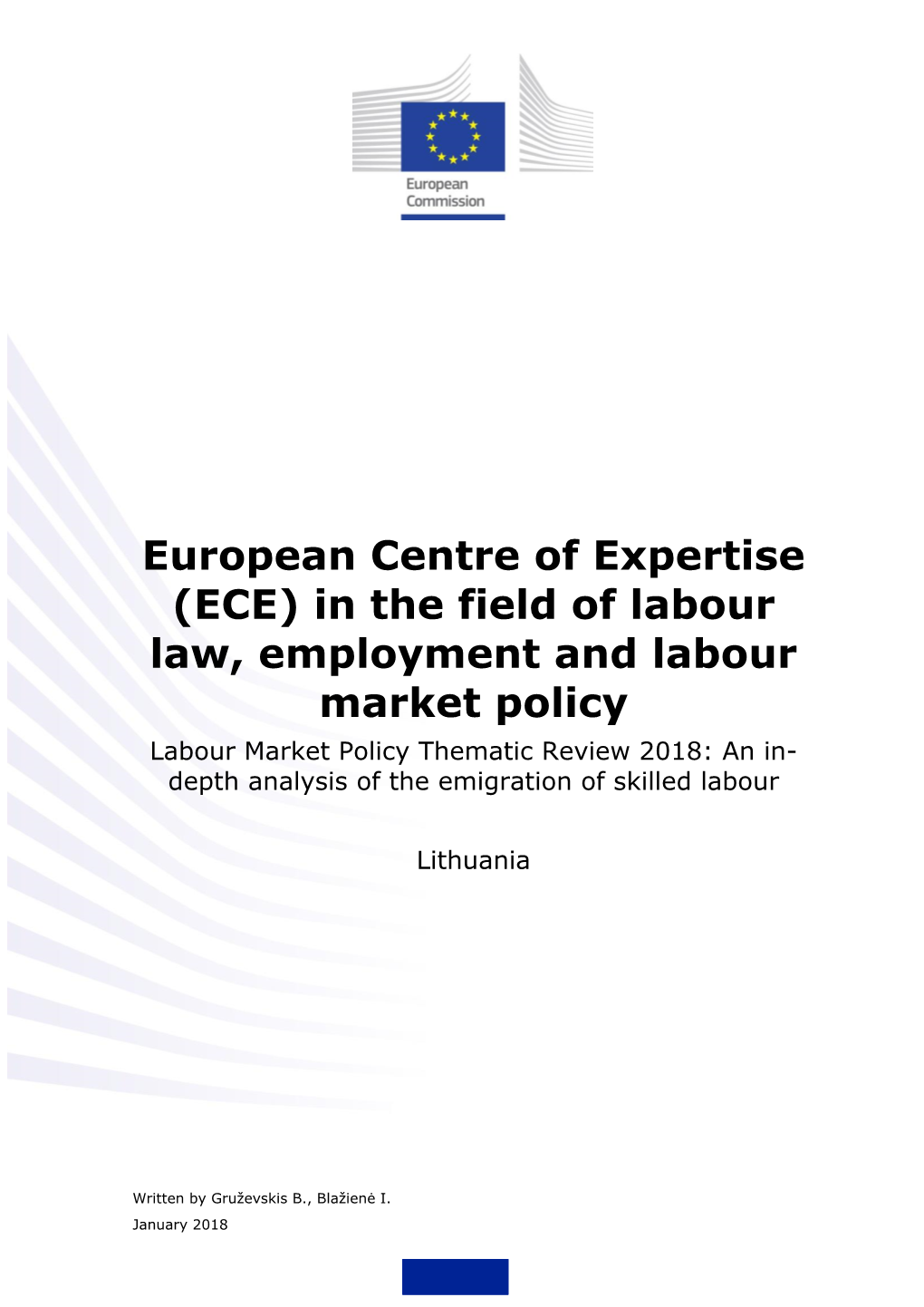 (ECE) in the Field of Labour Law, Employment and Labour Market Policy