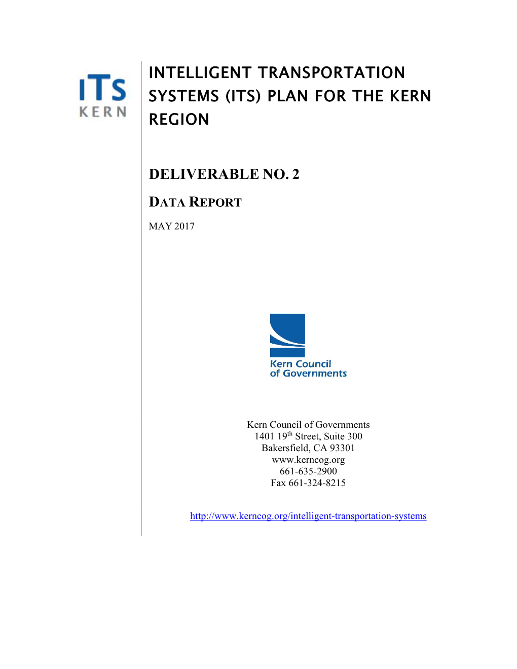 Intelligent Transportation Systems (Its) Plan for the Kern Region
