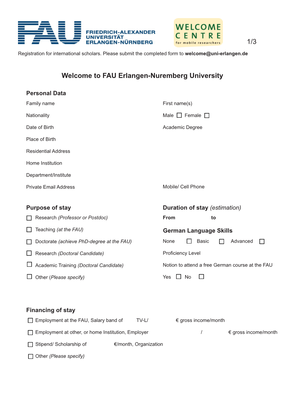 Welcome to FAU Erlangen-Nuremberg University