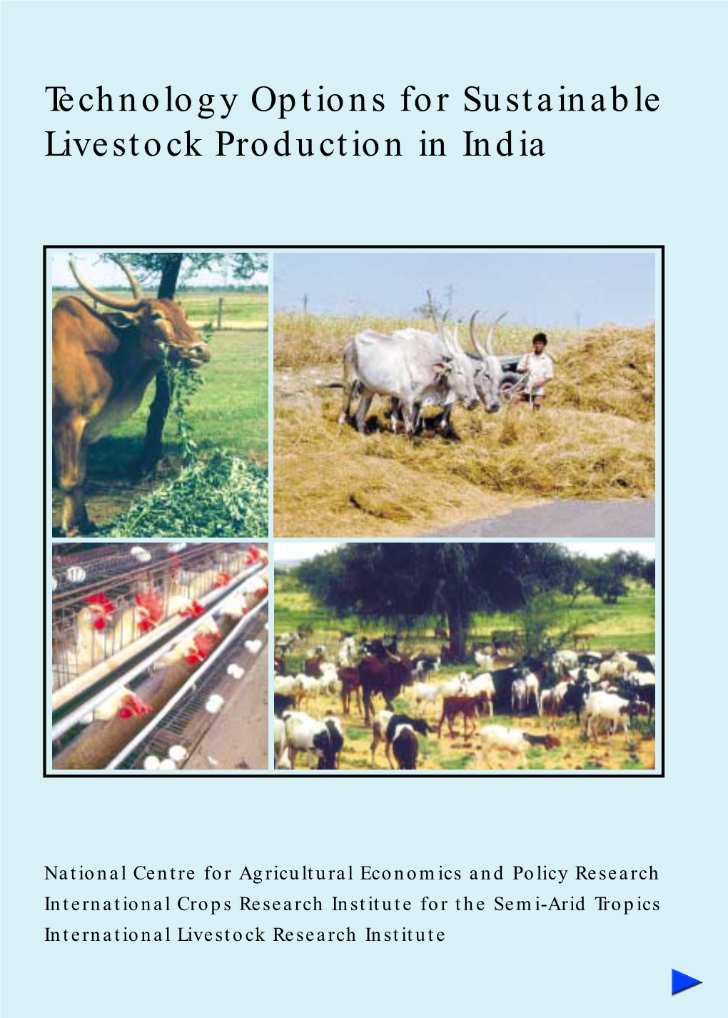 Technology Options for Sustainable Livestock Production in India Technology Options for Sustainable Livestock Production in India