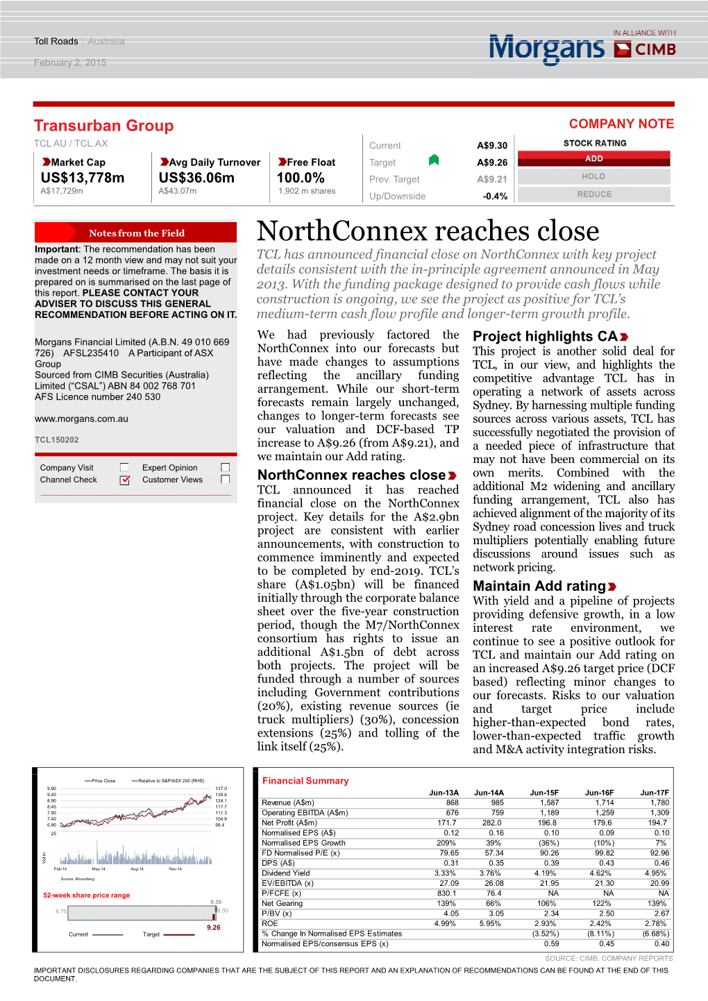 Northconnex Reaches Close