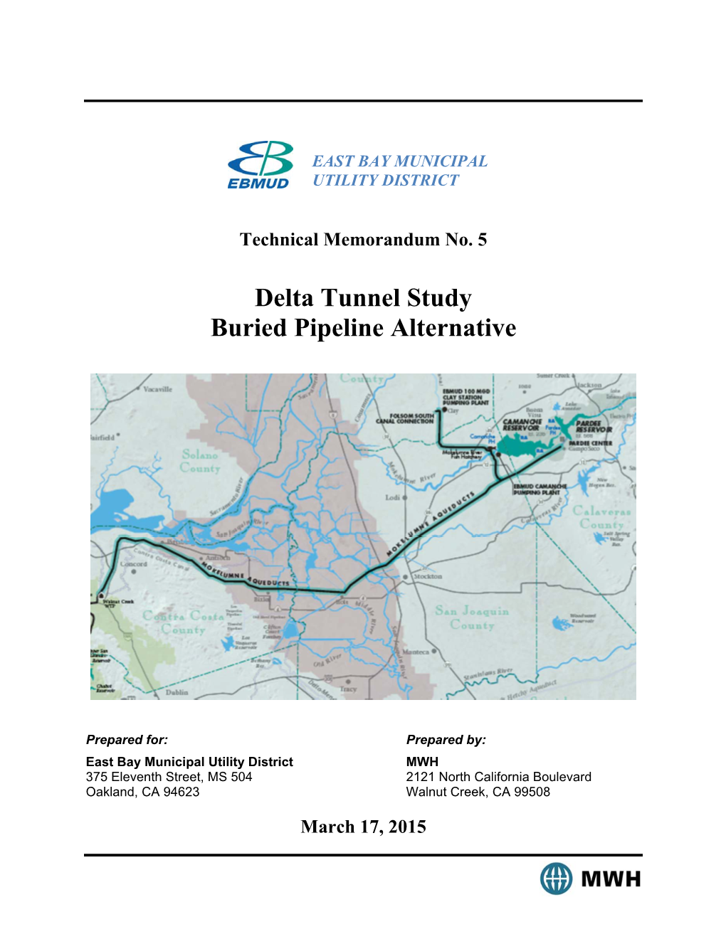 Delta Tunnel Study Buried Pipeline Alternative