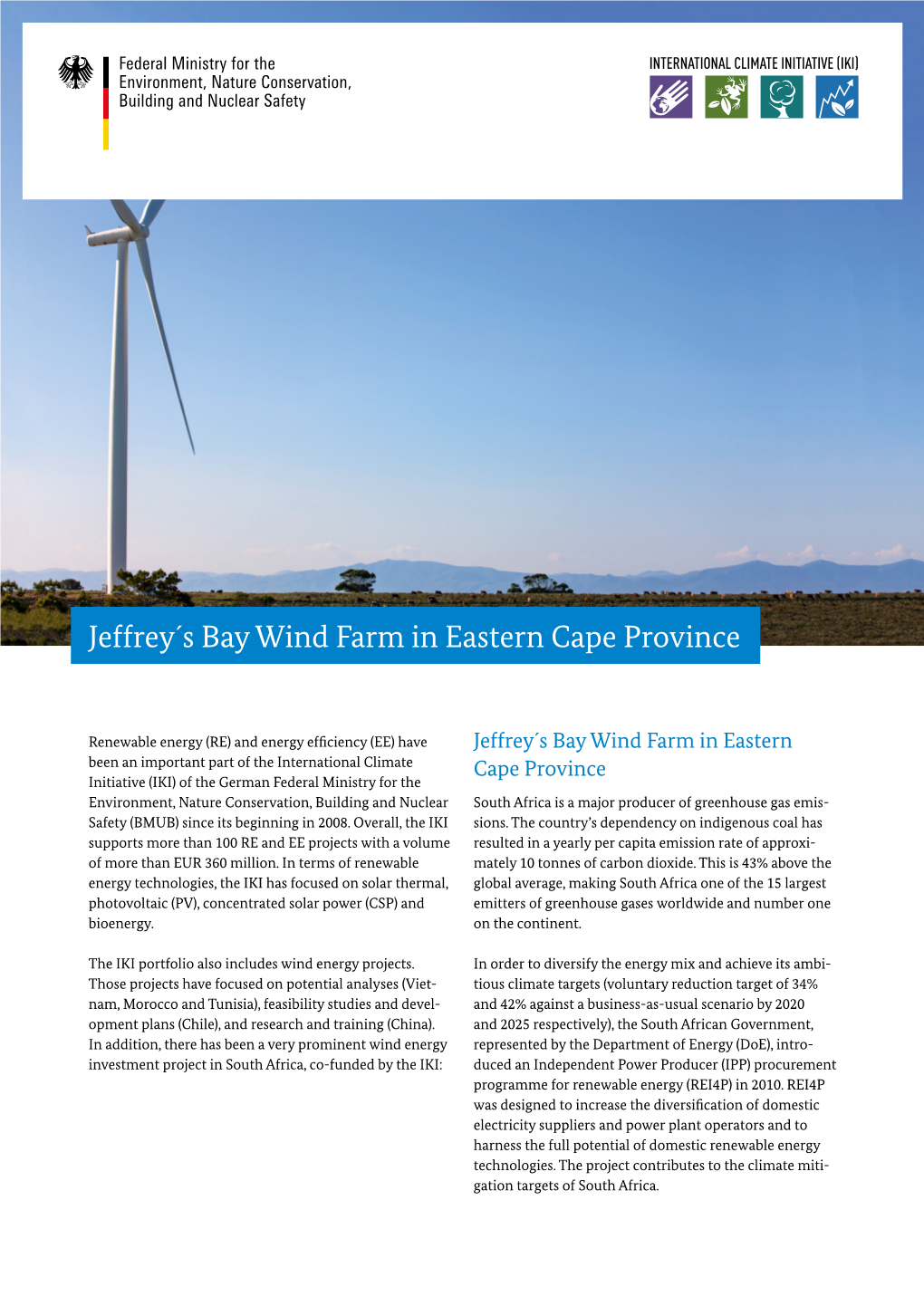 Jeffrey's Bay Wind Farm in Eastern Cape