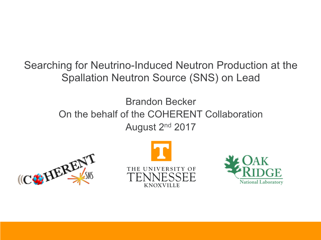 Searching for Neutrino-Induced Neutron Production at the SNS On