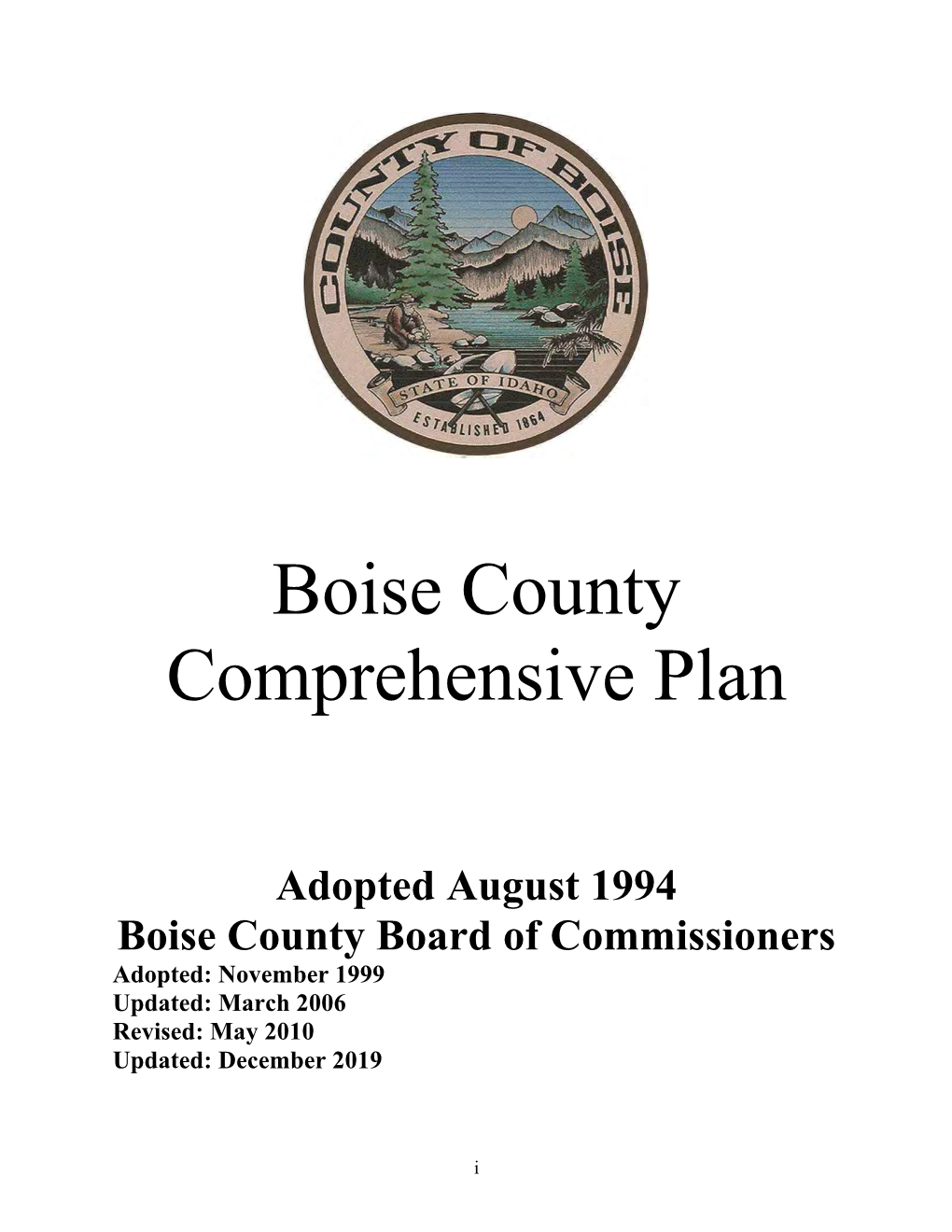 Boise County's Comprehensive Plan