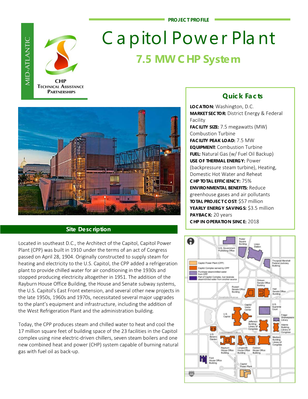 Capitol Power Plant 7.5 MW CHP System