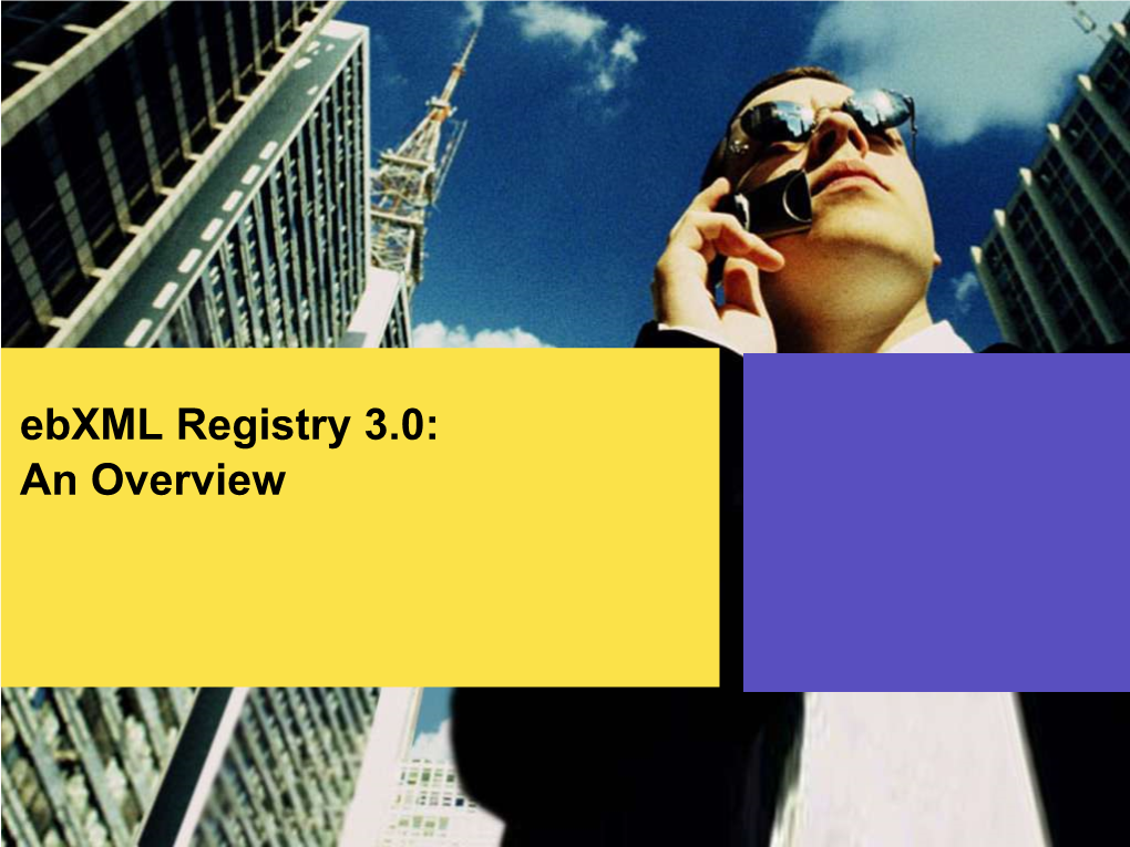 Ebxml Registry 3.0: an Overview
