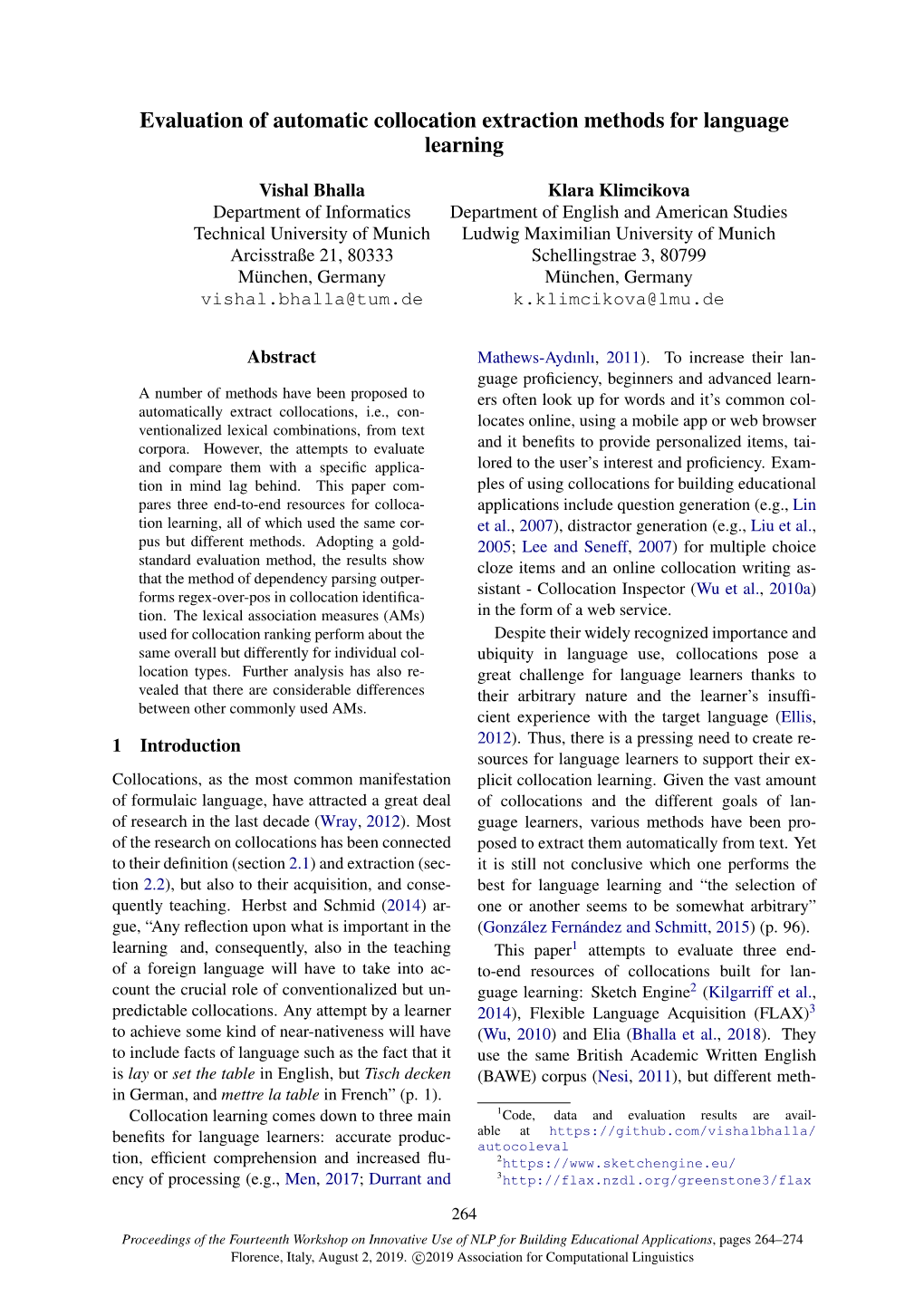 Evaluation of Automatic Collocation Extraction Methods for Language Learning