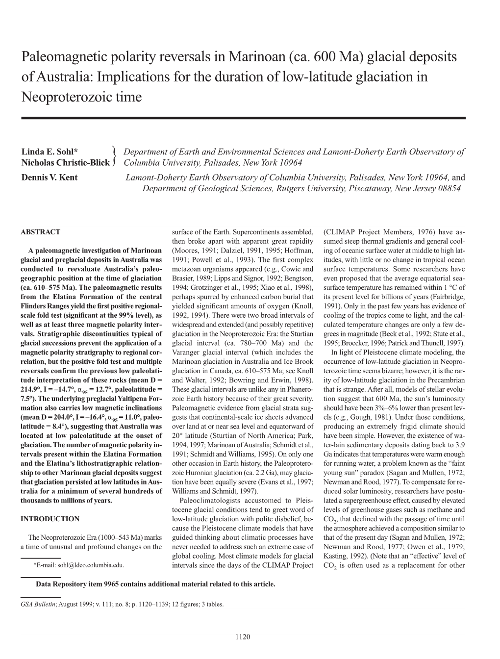 Paleomagnetic Polarity Reversals in Marinoan (Ca. 600