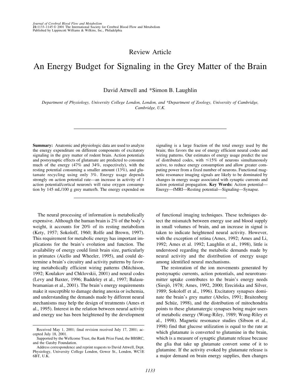 An Energy Budget for Signaling in the Grey Matter of the Brain