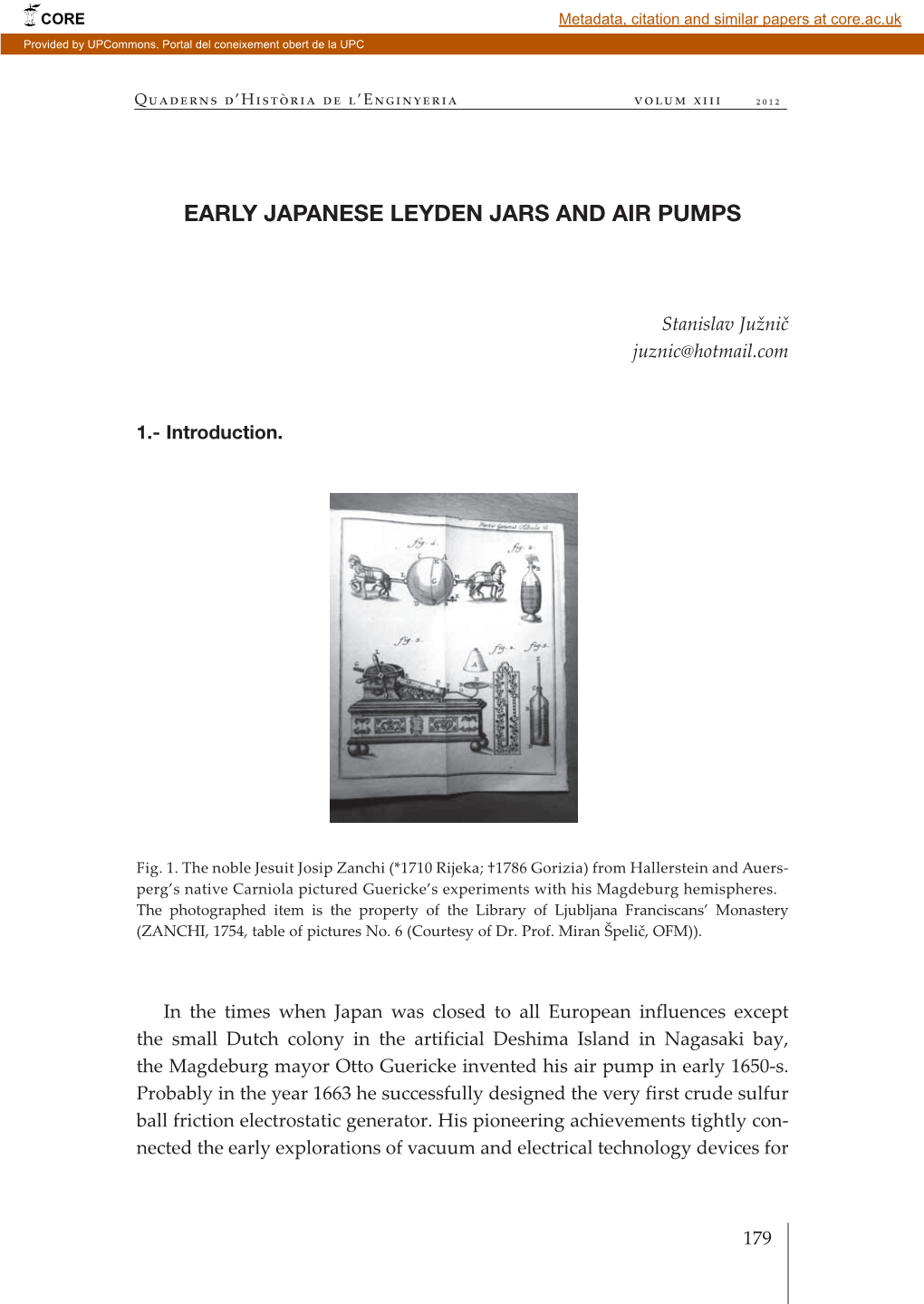 Early Japanese Leyden Jars and Air Pumps