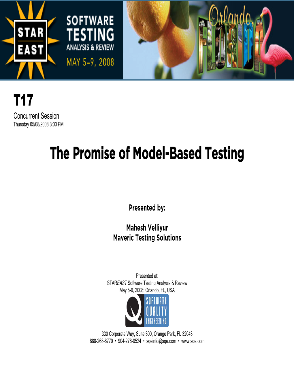 The Promise of Model-Based Testing