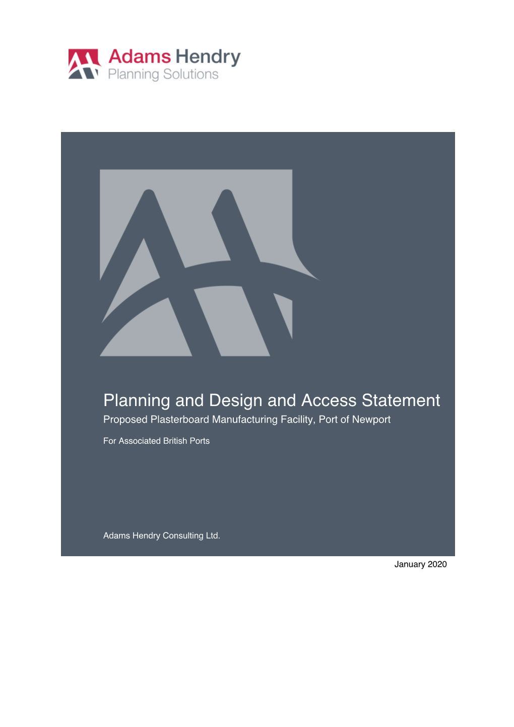 Planning and Design and Access Statement Proposed Plasterboard Manufacturing Facility, Port of Newport