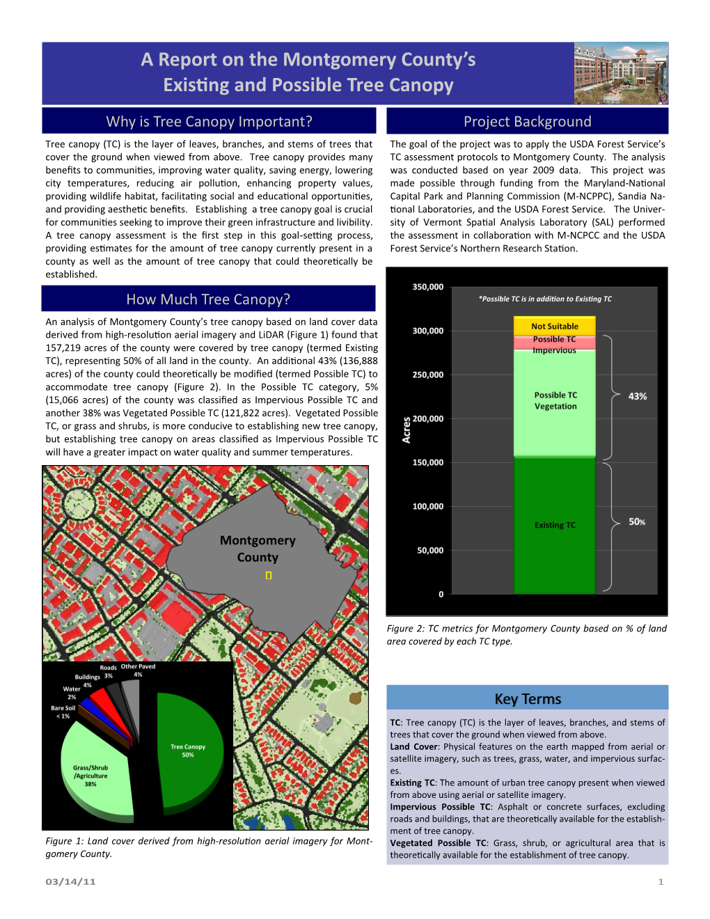 A Report on the Montgomery County's Existing and Possible Tree Canopy