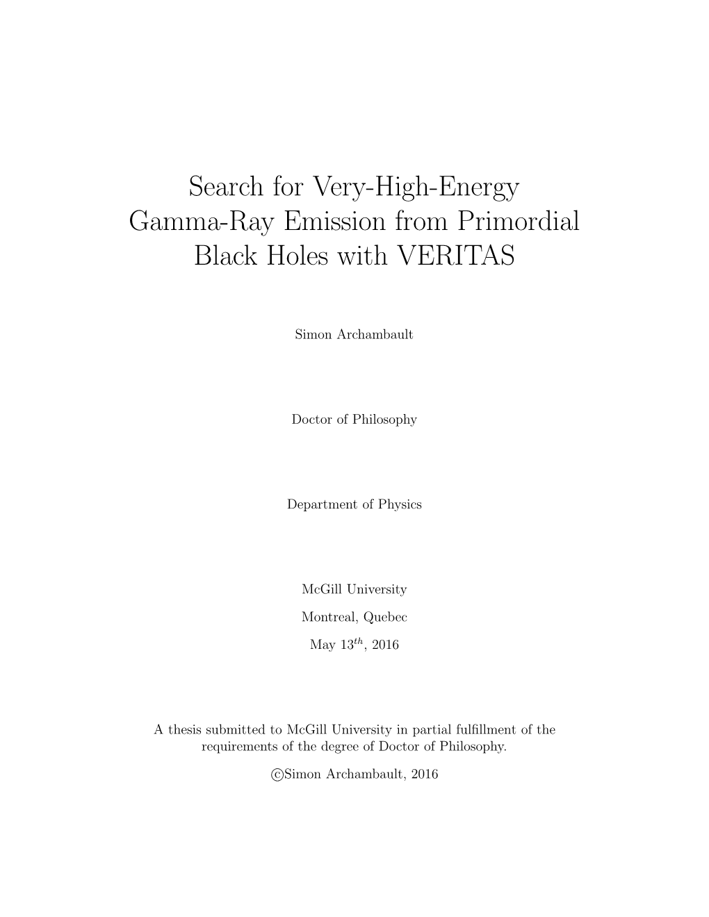 Search for Very-High-Energy Gamma-Ray Emission from Primordial Black Holes with VERITAS