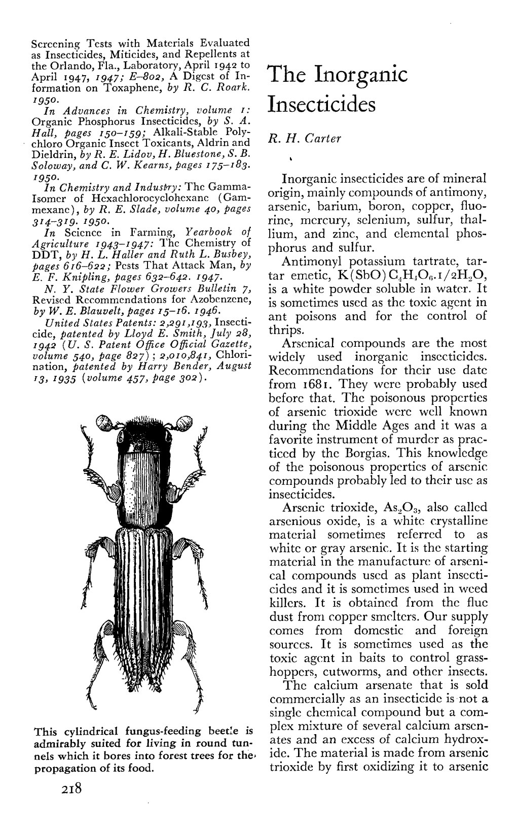 The Inorganic Insecticides