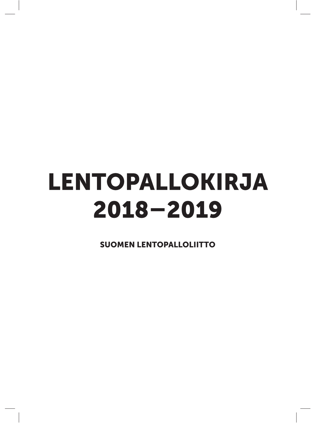 Lentopallokirja 2018–2019