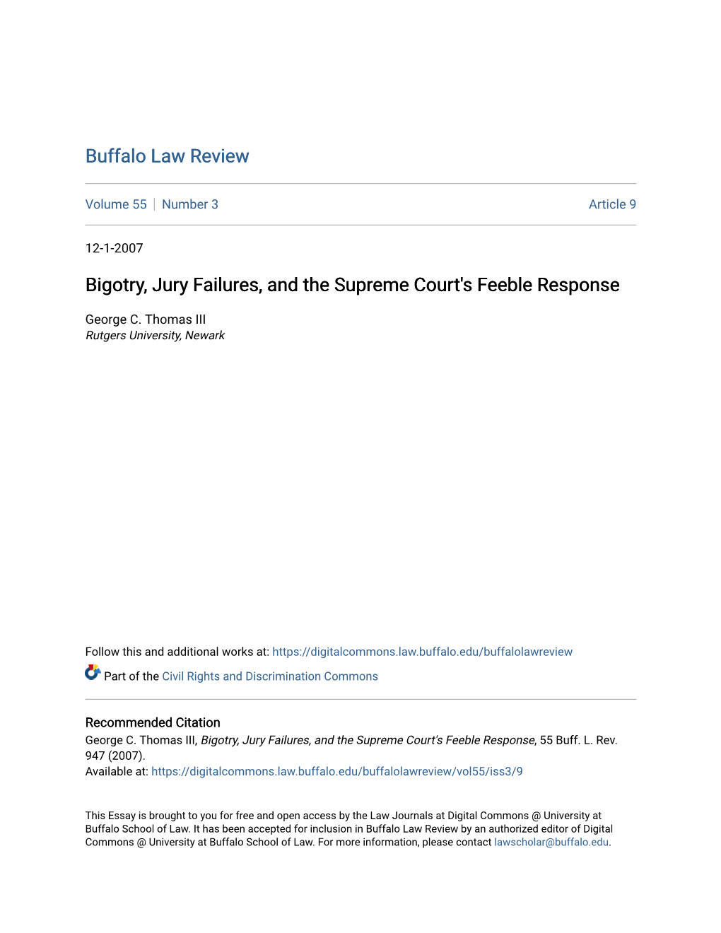 Bigotry, Jury Failures, and the Supreme Court's Feeble Response