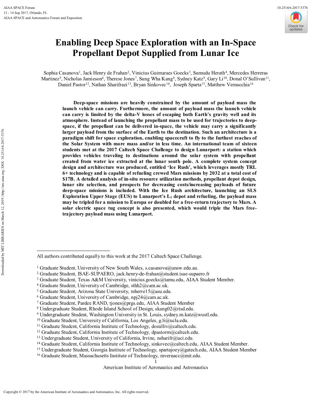 Enabling Deep Space Exploration with an In-Space Propellant Depot Supplied from Lunar Ice