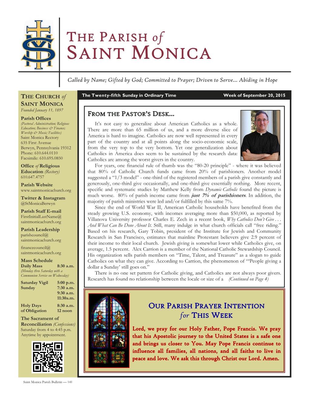 THE PARISH of SAINT MONICA