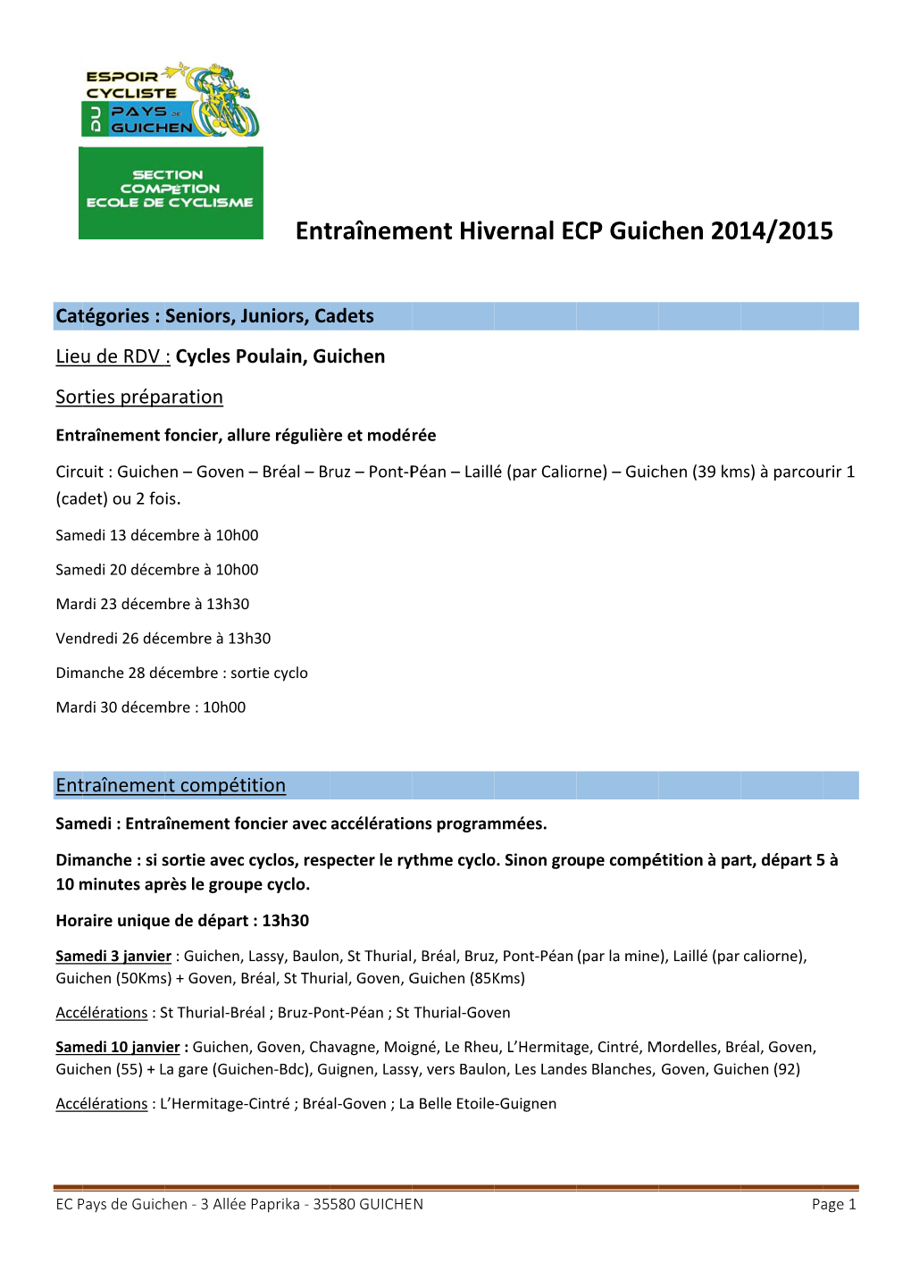 Ent Traînem Ment Hiv Vernal EC CP Guic Chen 201 14/2015 5