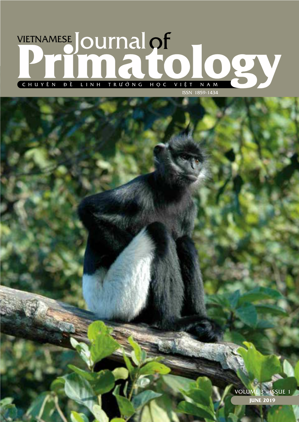 JUNE 2019 I Vietnamese Journal of Primatology EDITORIAL