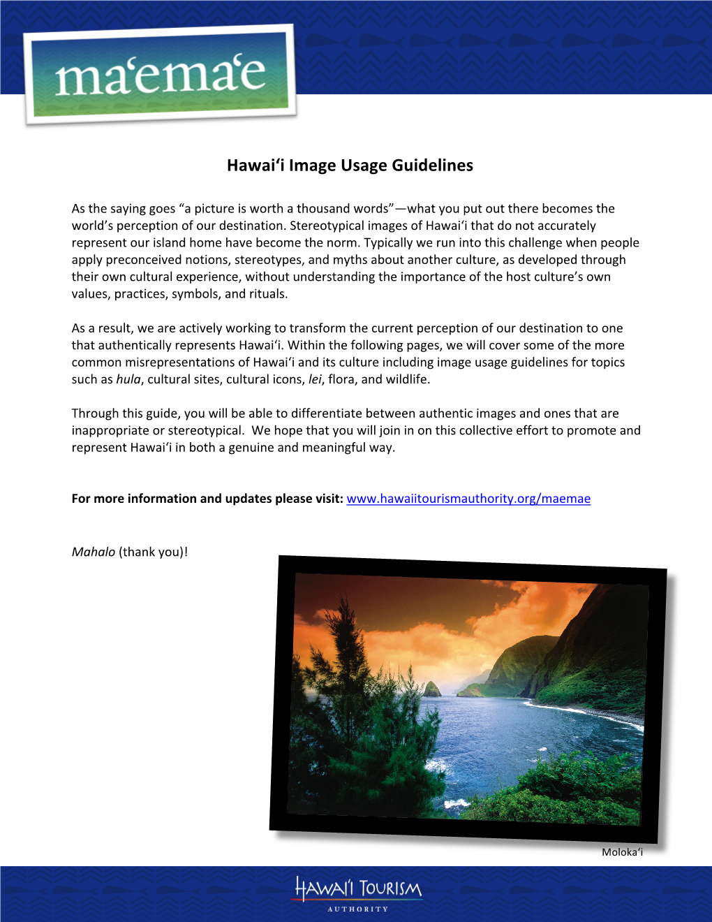 Hawai'i Image Usage Guidelines