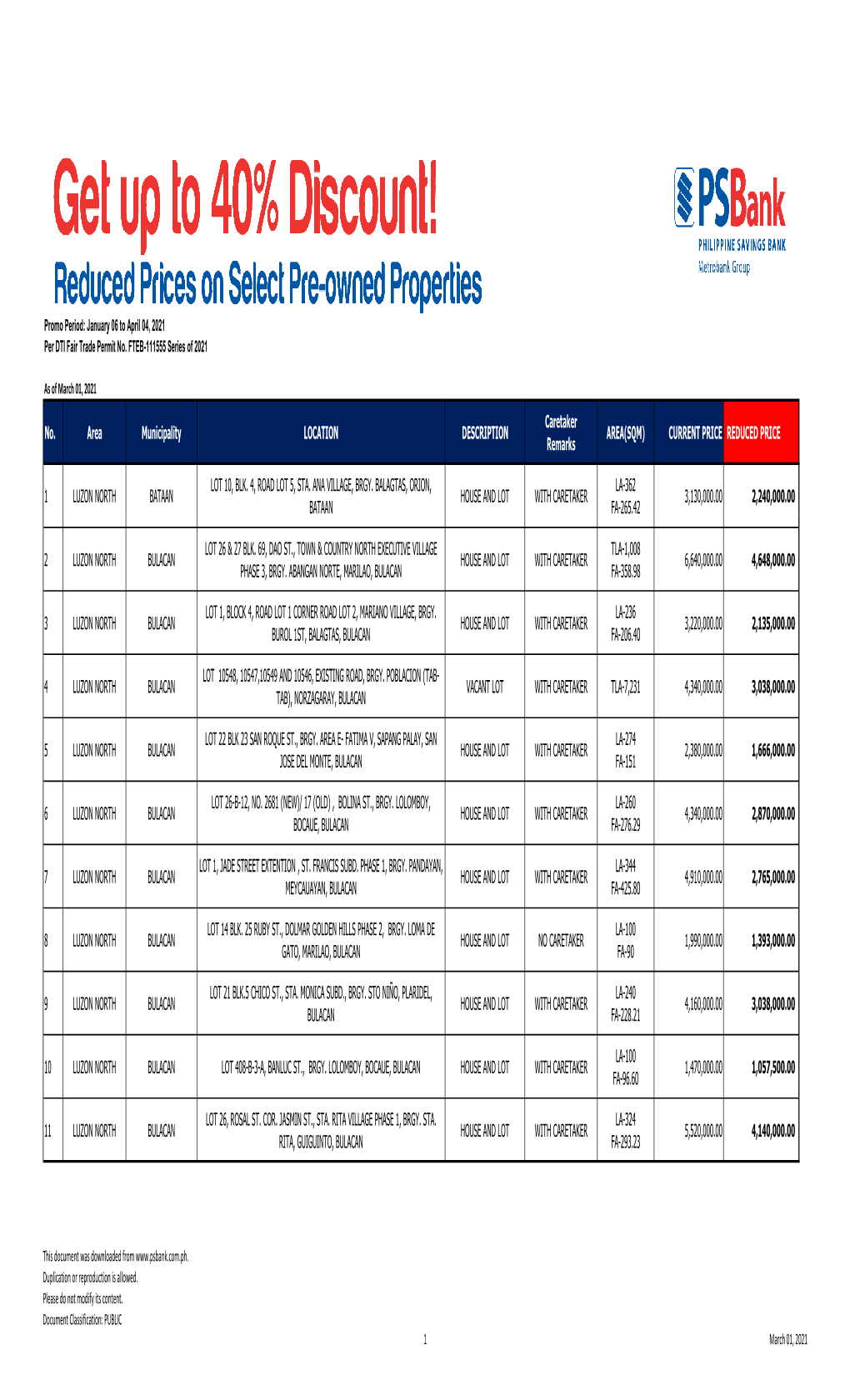 REM Pricelist 03.01.21