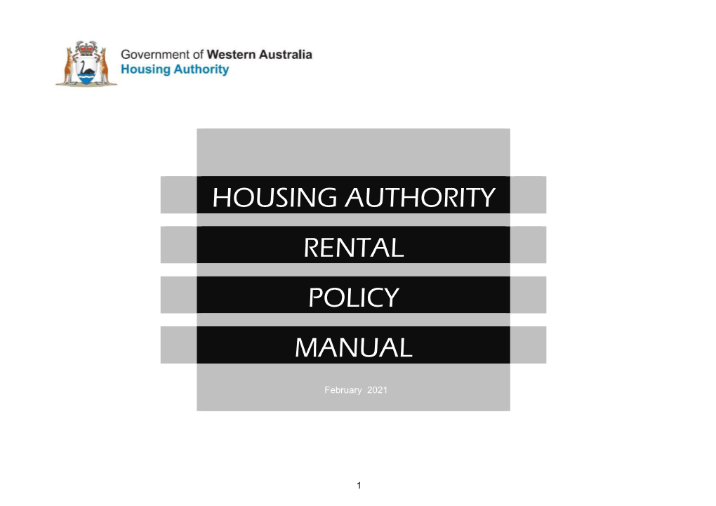 Housing Authority Rental Policy Manual