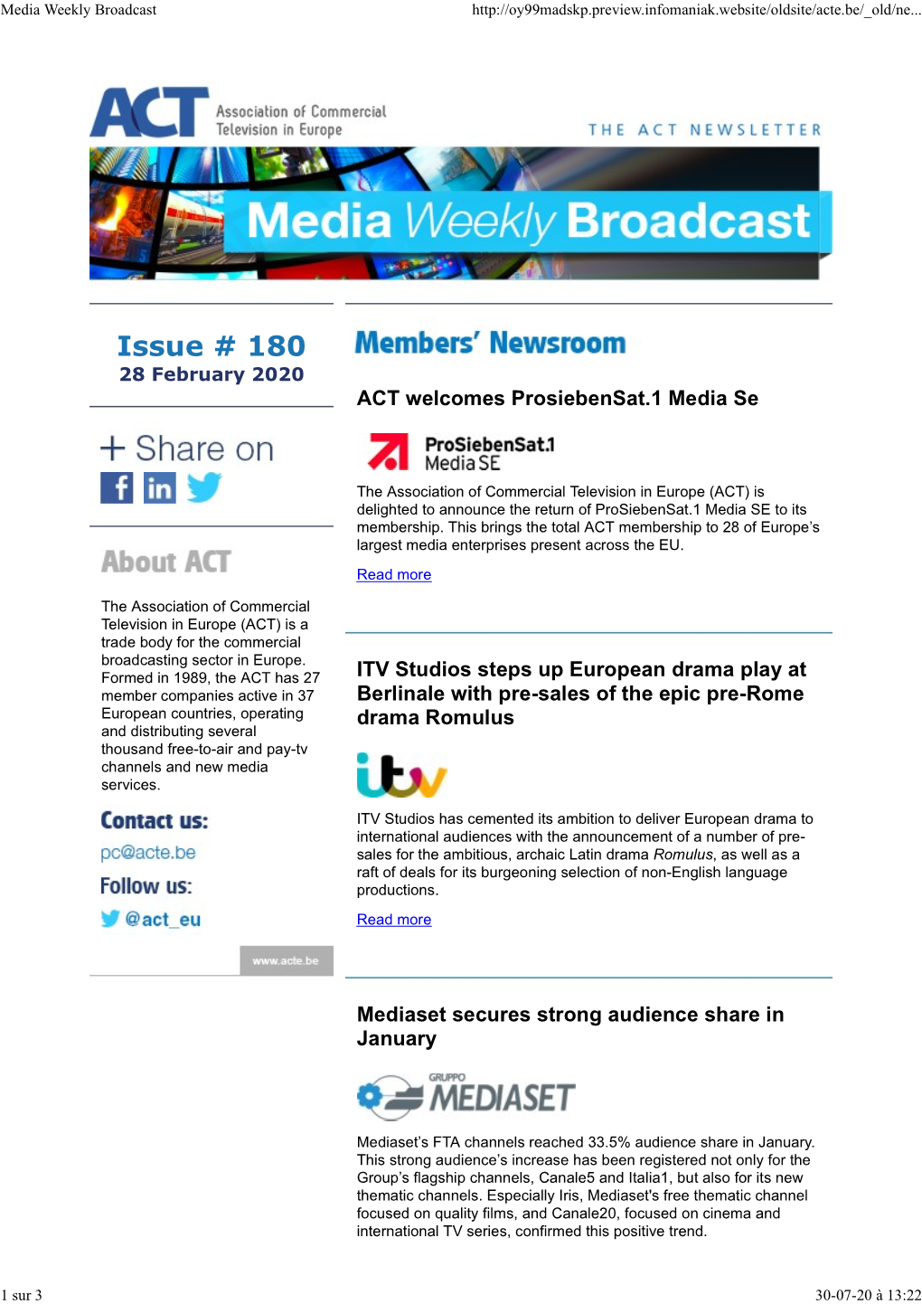 Media Weekly Broadcast