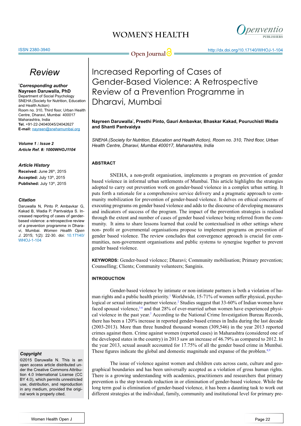 Review Increased Reporting of Cases Of