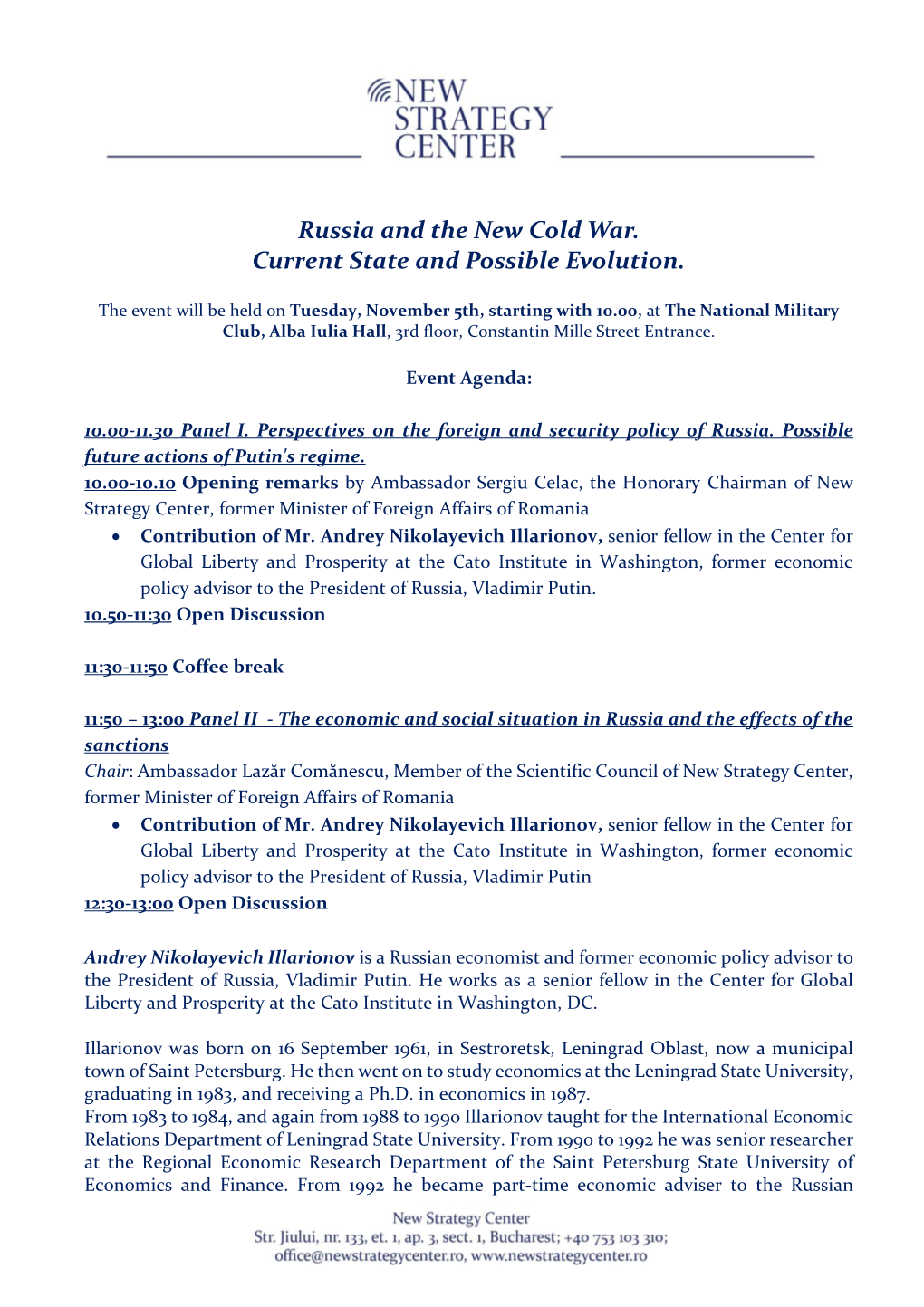 Russia and the New Cold War. Current State and Possible Evolution