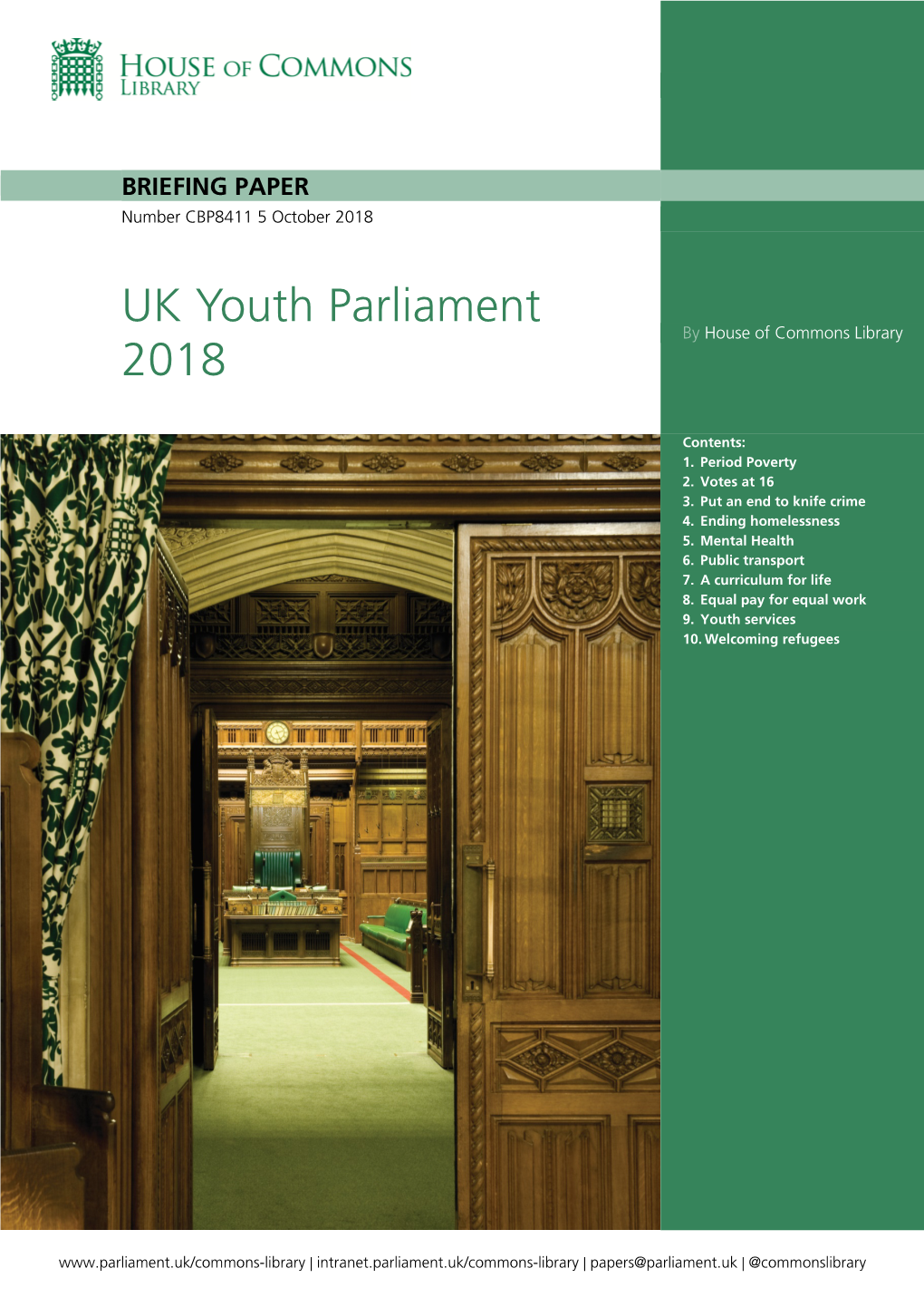 UK Youth Parliament 2018