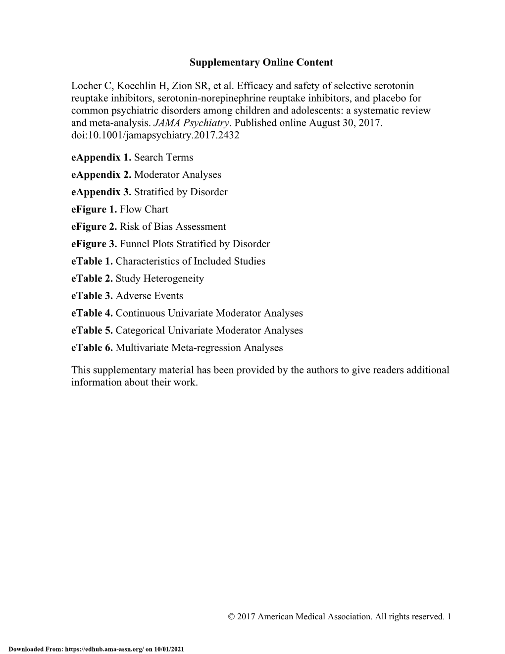 Efficacy and Safety of Selective Serotonin Reuptake