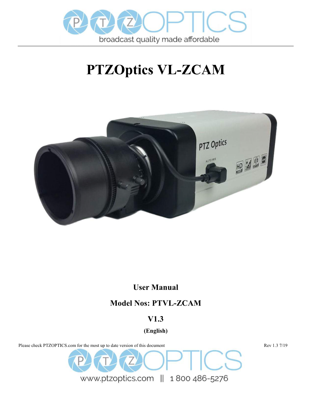 Ptzoptics VL-ZCAM