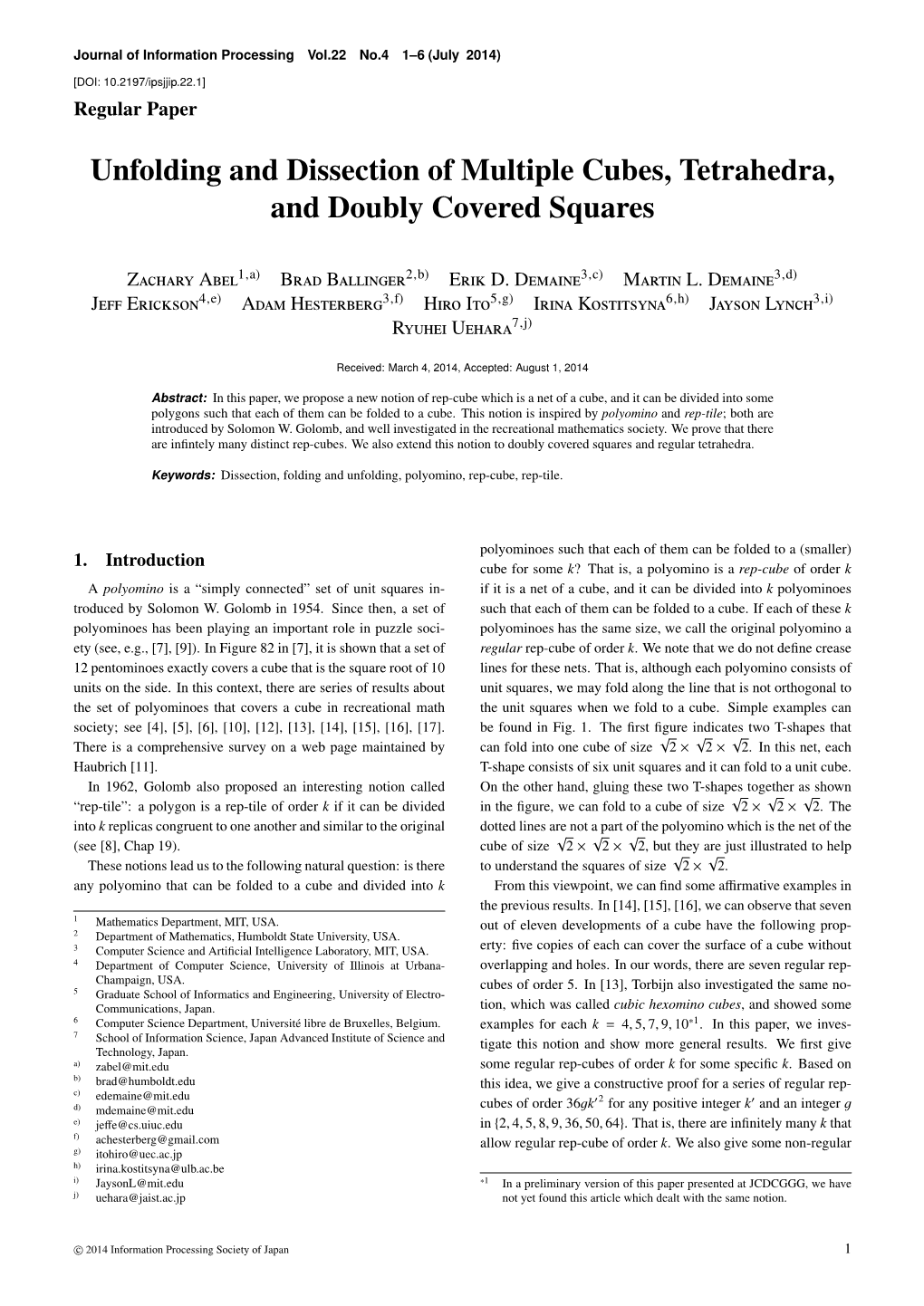 Unfolding and Dissection of Multiple Cubes, Tetrahedra, and Doubly Covered Squares