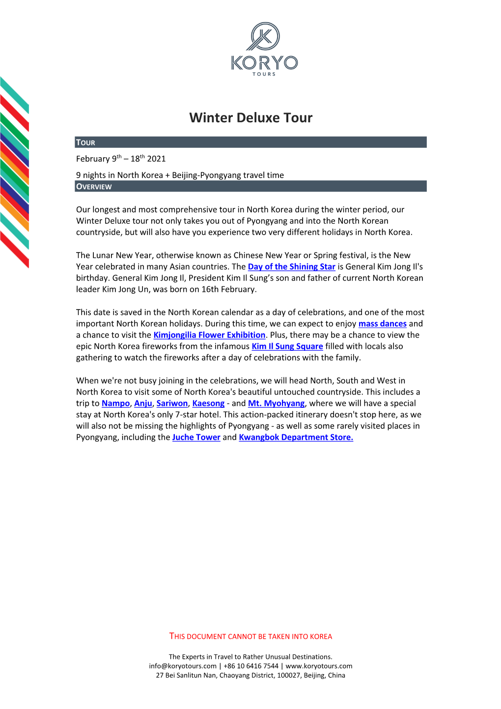 Winter Deluxe Tour