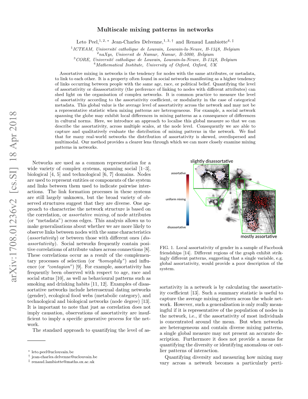 Arxiv:1708.01236V2 [Cs.SI] 18 Apr 2018 Smoking and Drinking Habits [11, 12]